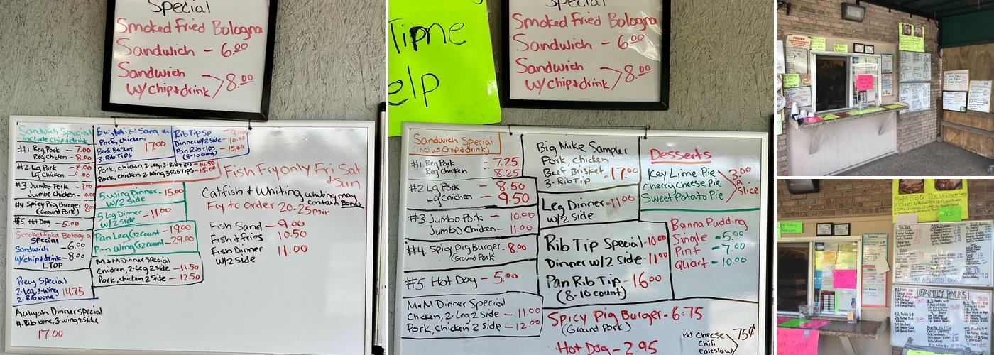 M&M Barbeque Catering and Takeout Menu