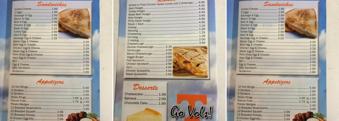 Annus Market & Deli Menu