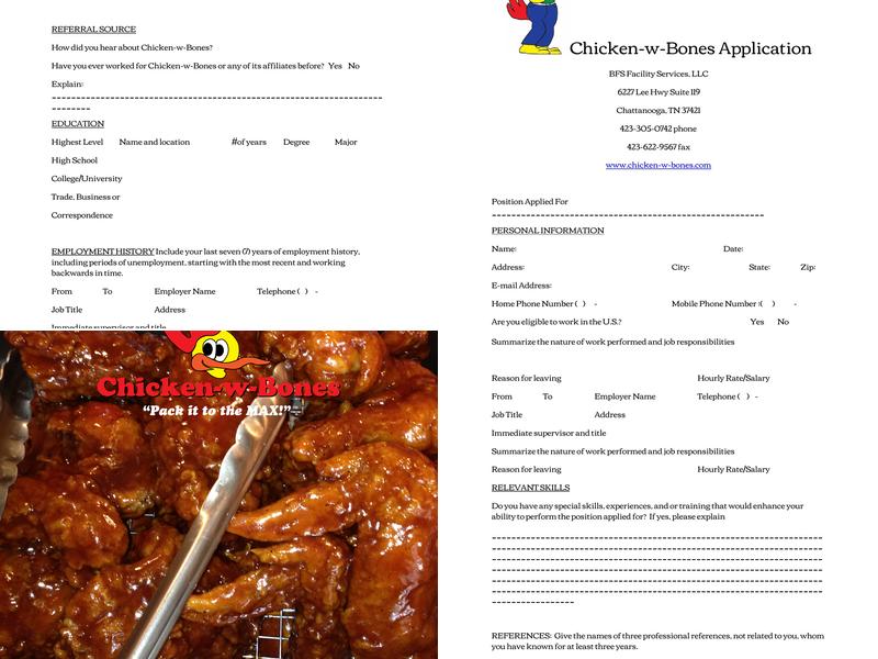 Chicken-w-Bones Menu