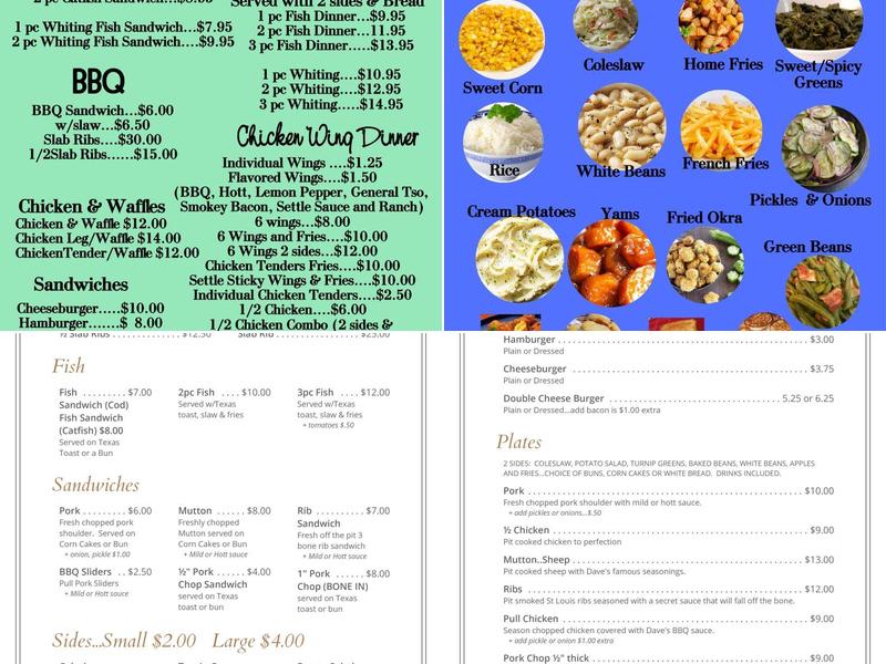 Going Fishing Menu