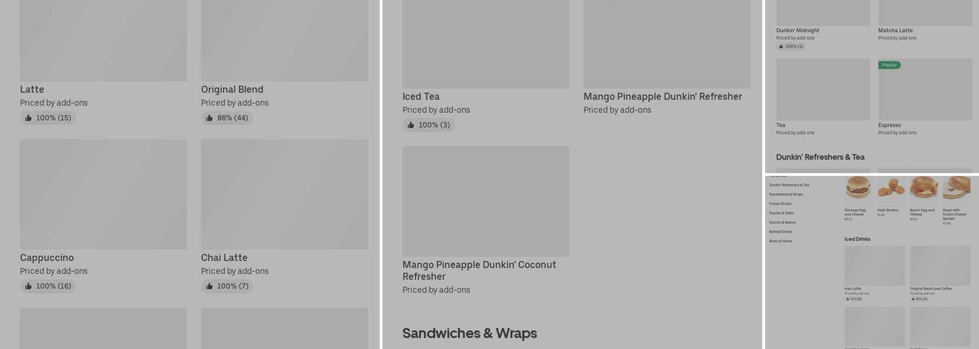 Dunkin' Menu