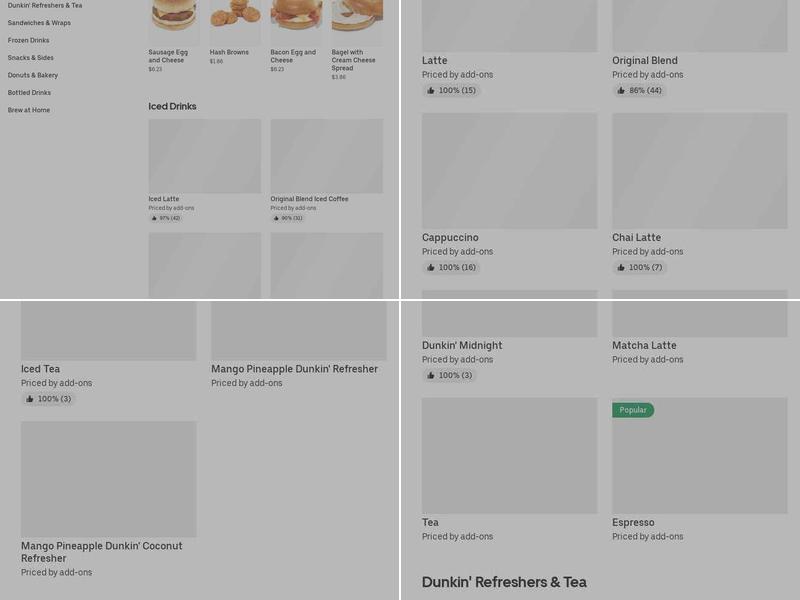 Dunkin' Menu