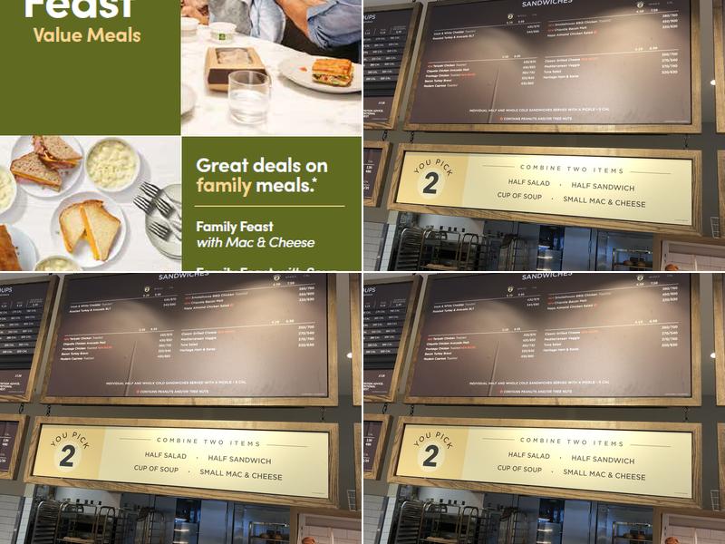 Panera Bread Menu
