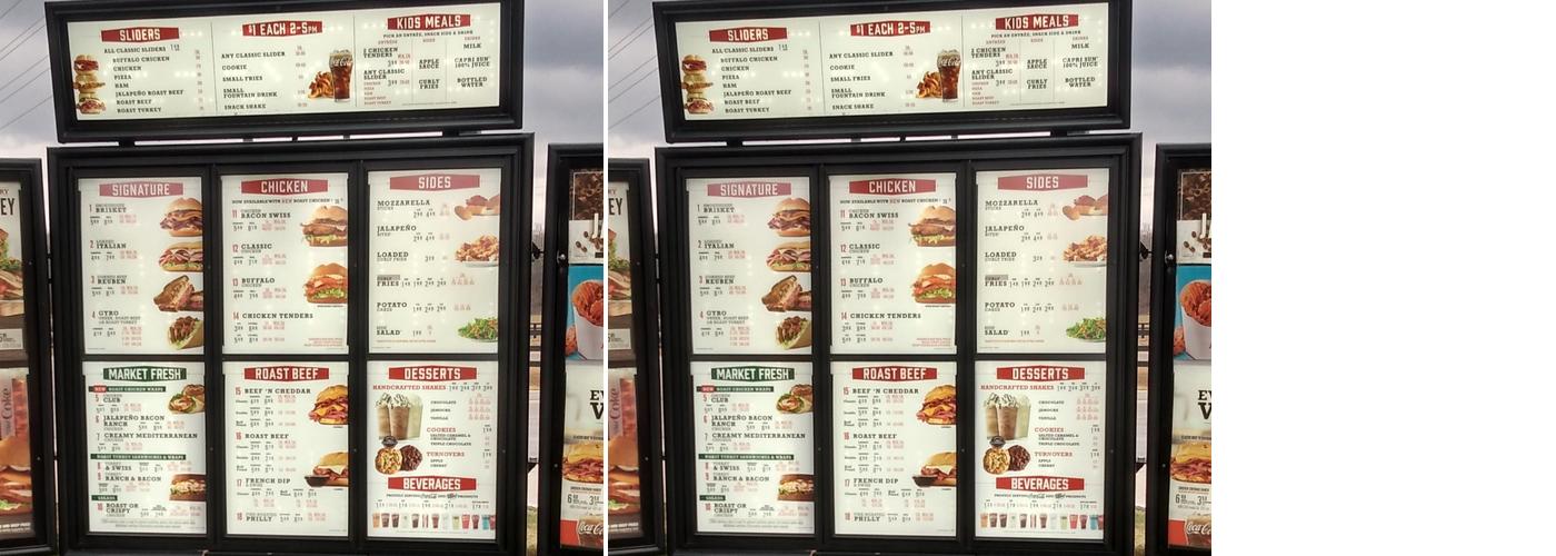 Arby's Menu