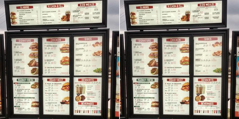 Arby's Menu