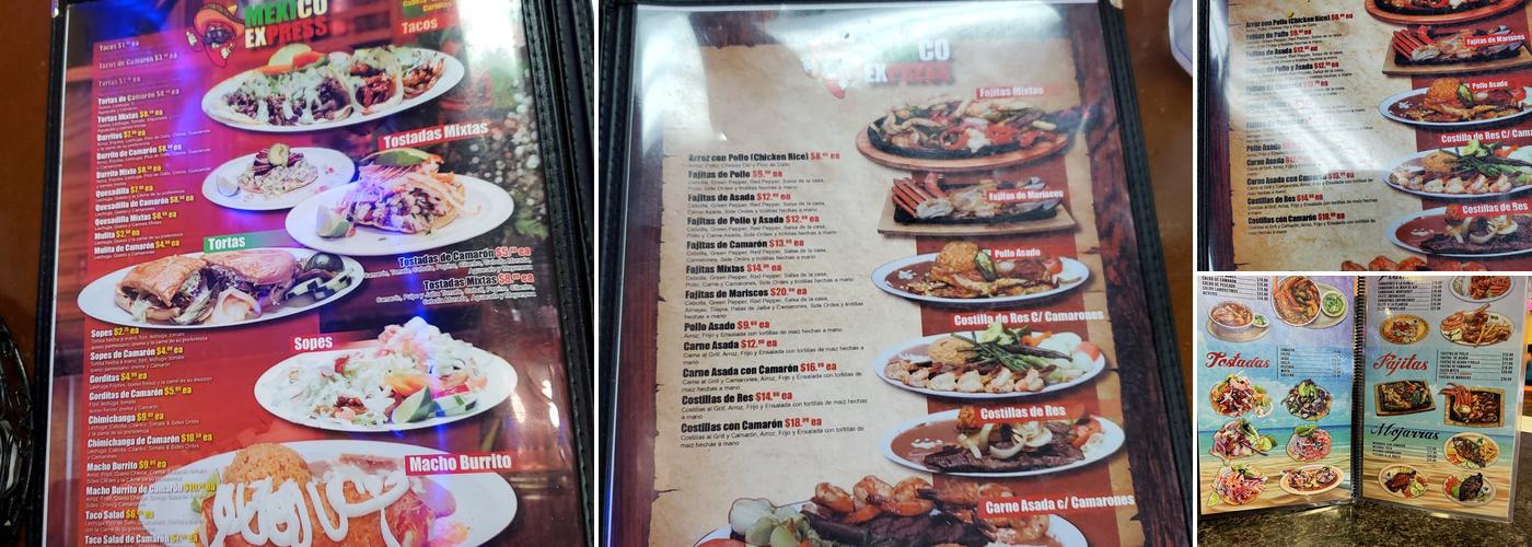 TACOS Y MARISCOS MÉXICO EXPRESS#2 Menu