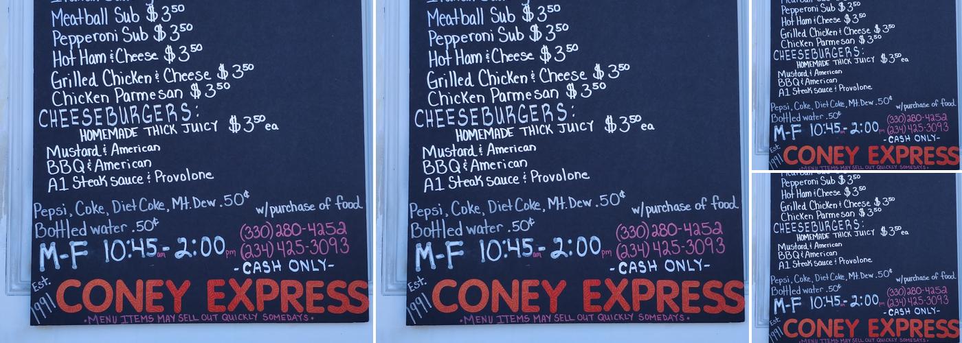 Olde Fashioned Coney Express Menu
