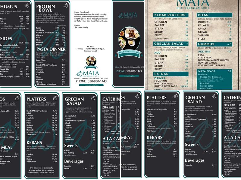Mata Mediterranean Grill Menu