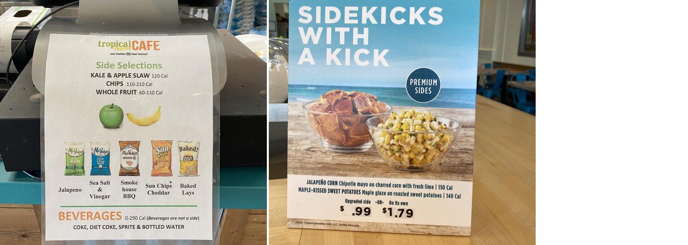 Tropical Smoothie Cafe Menu