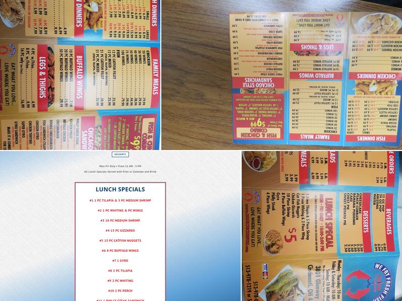 Hook Fish & Chicken Menu