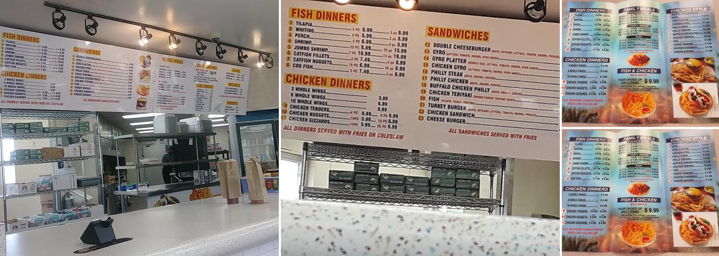 Sam Fish & Chicken Menu