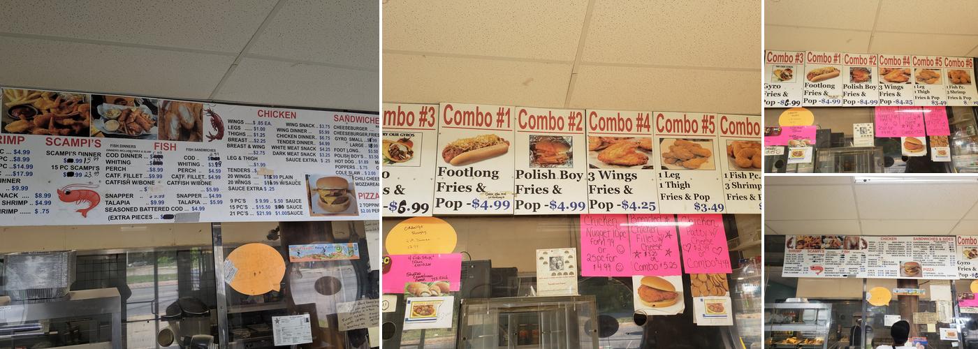 Shrimp & Fish Boat Menu