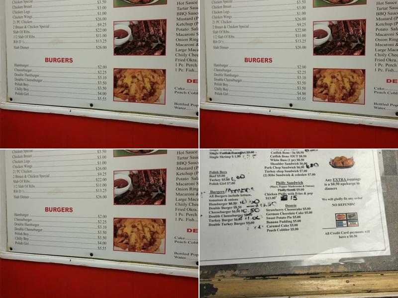 Red Walters Bar-B-Que Menu