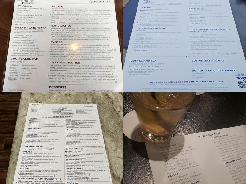 Pinstripes Menu