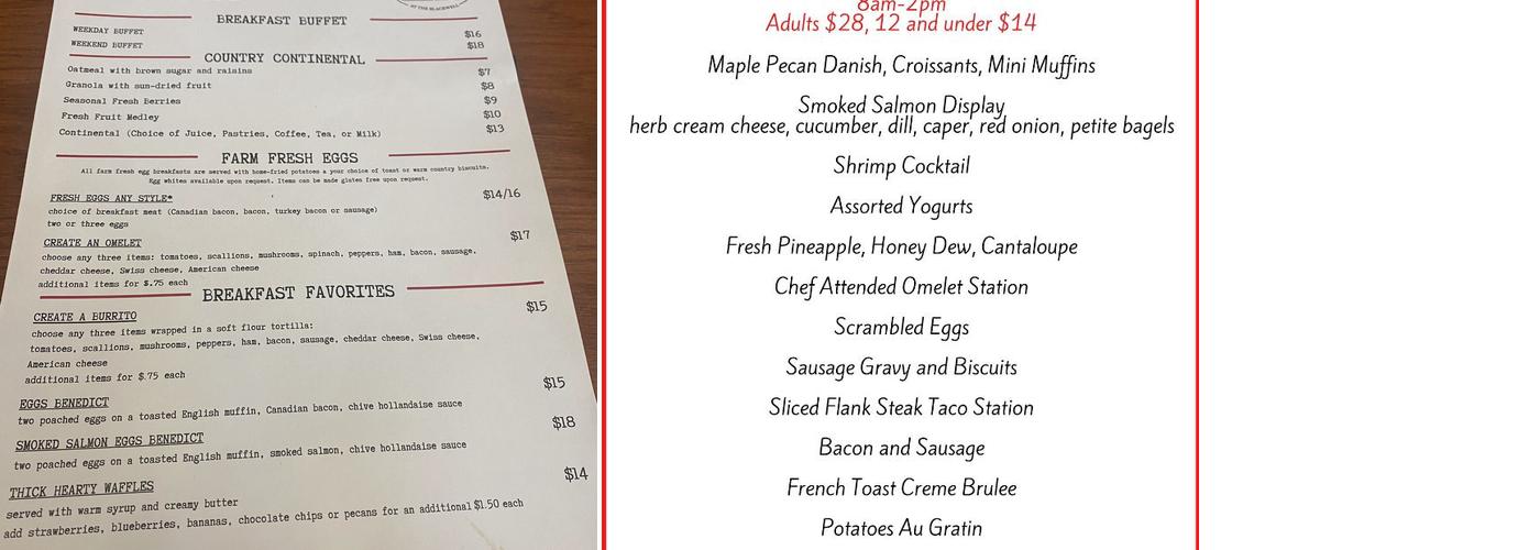 2110 At the Blackwell Menu