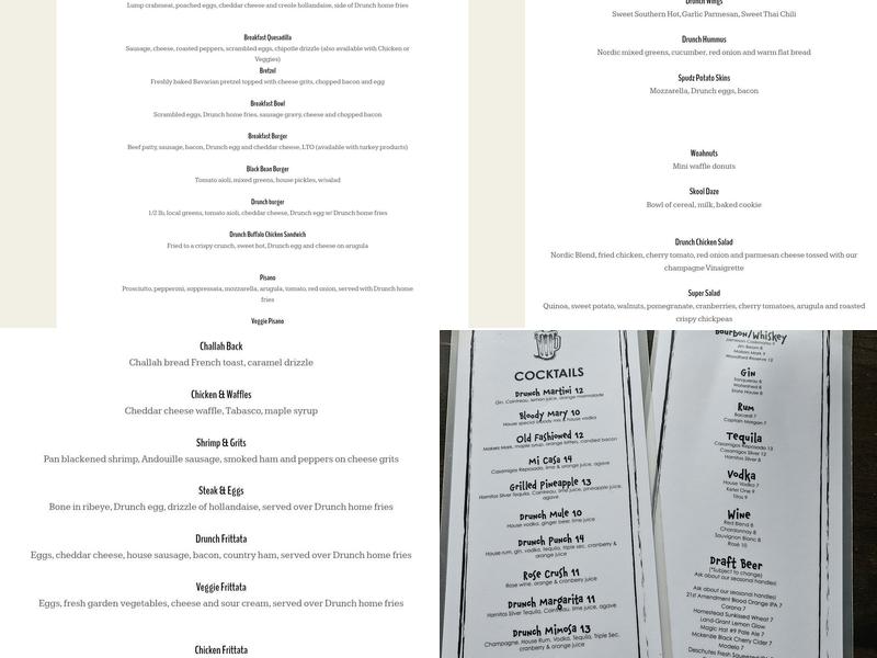Drunch Eatery + Bar Menu