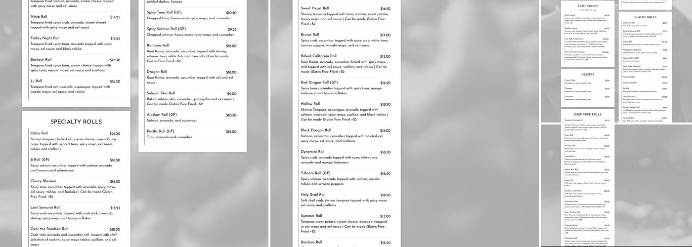 Oshio Menu
