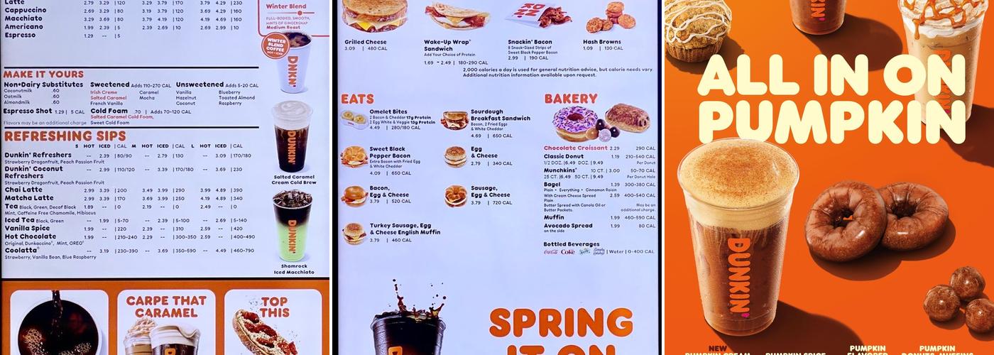 Dunkin' Menu