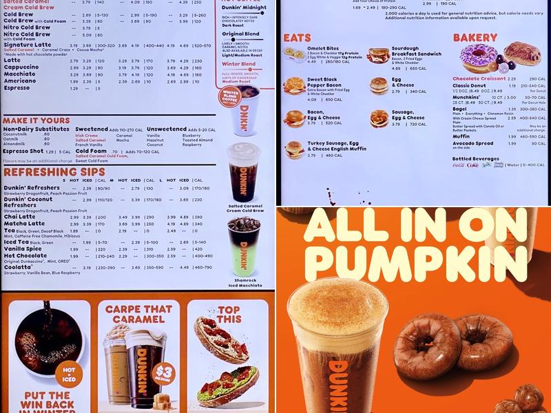 Dunkin' Menu