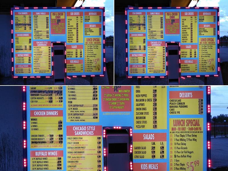 Hook fish and chicken Menu