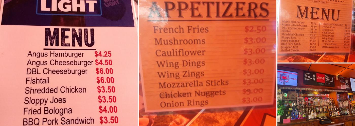 Cedar Bar & Grill Menu