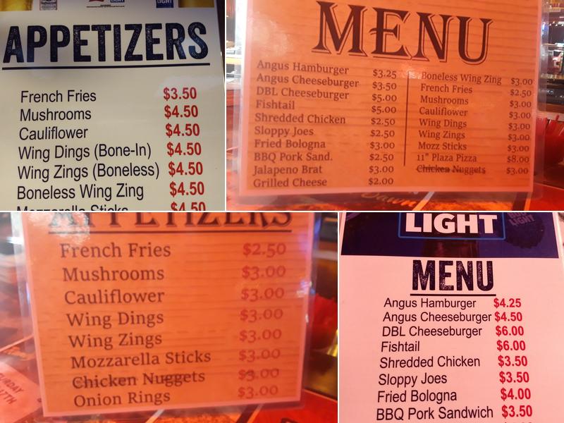 Cedar Bar & Grill Menu