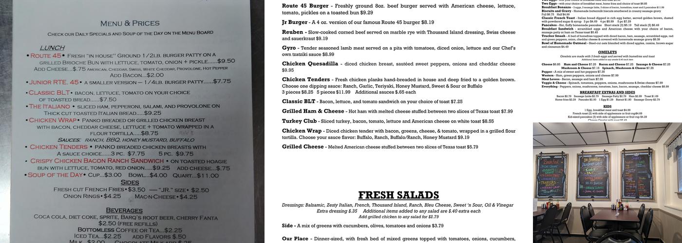 Our Place Bistro LLC Menu