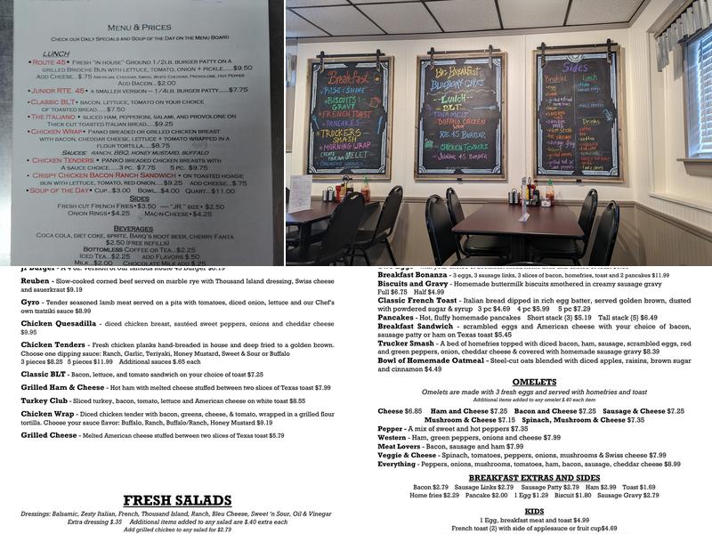 Our Place Bistro LLC Menu
