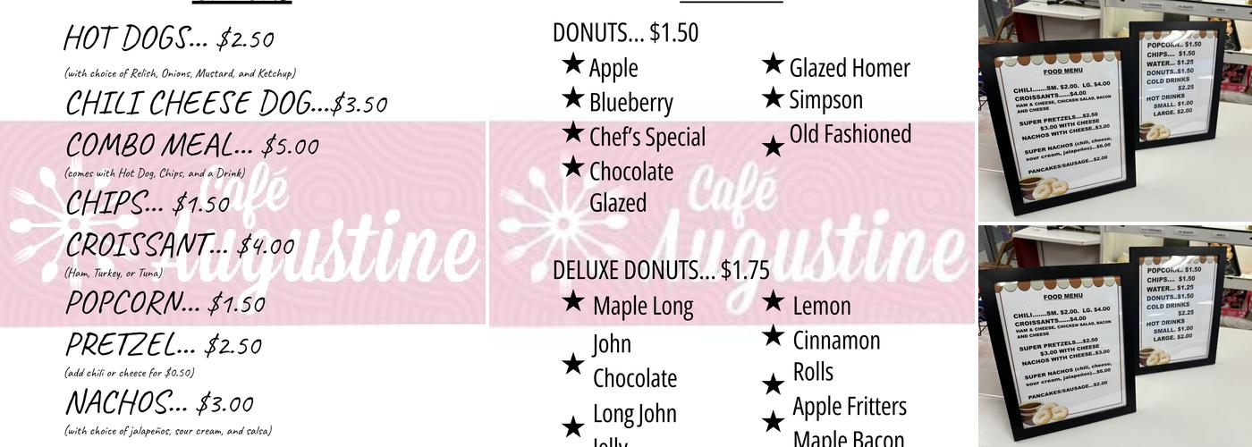 Cafe Augustine Menu