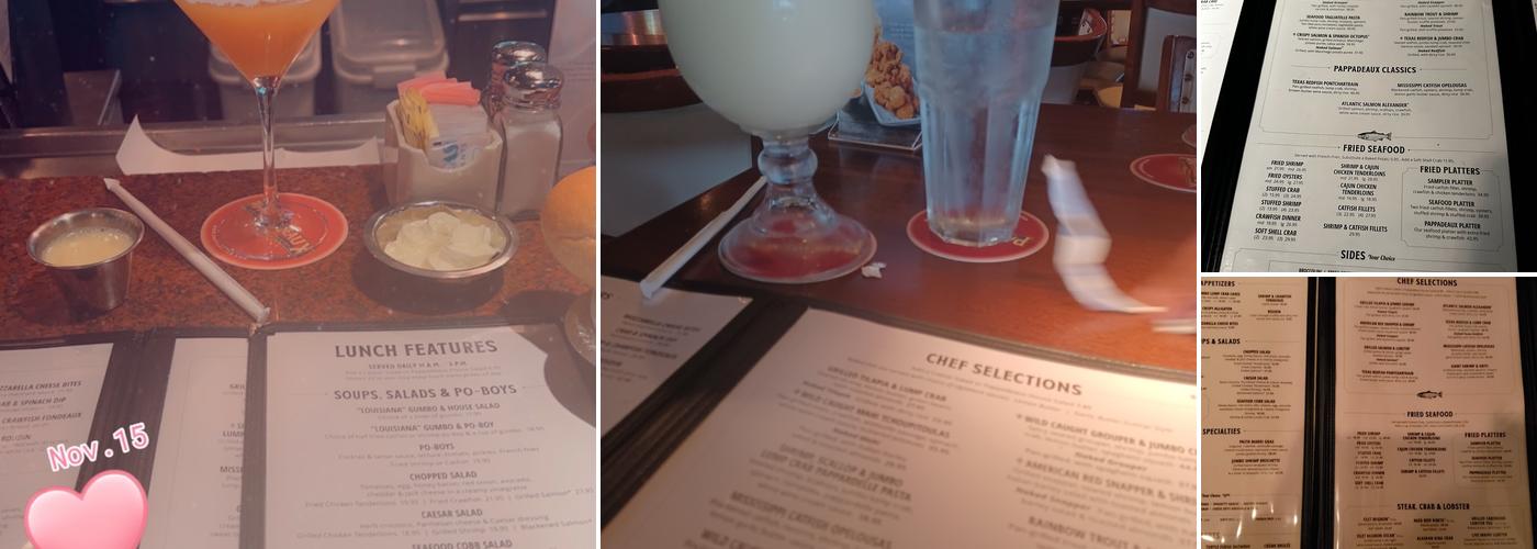 Pappadeaux Seafood Kitchen Menu