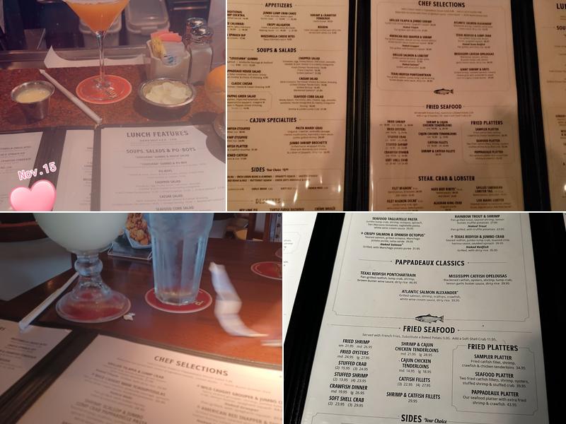 Pappadeaux Seafood Kitchen Menu