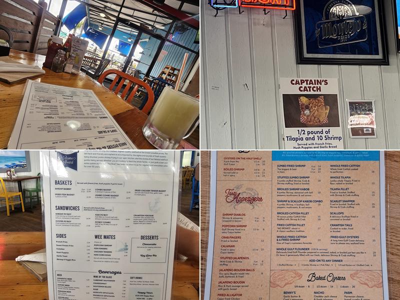 Captain Benny's Menu