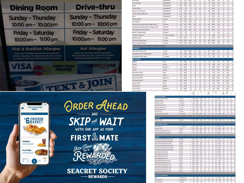 Long John Silver's Menu