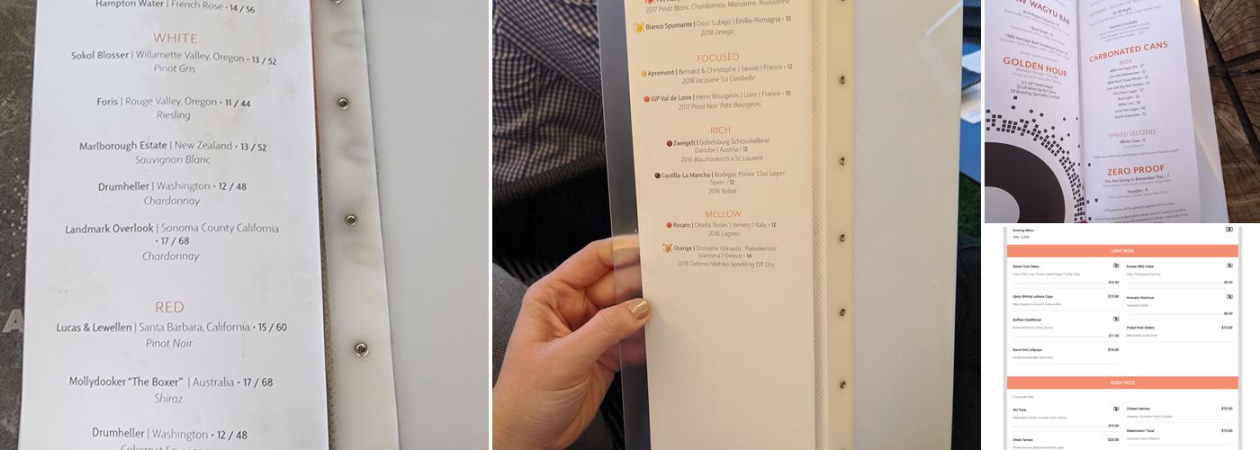 Otopia Rooftop Lounge Menu