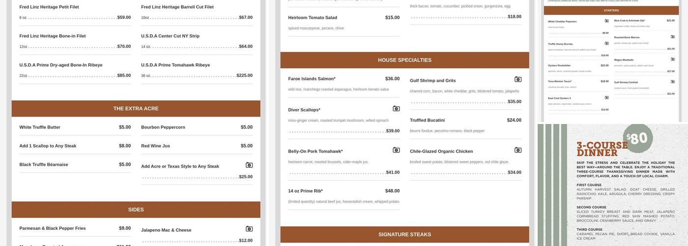 Acre 41 Menu
