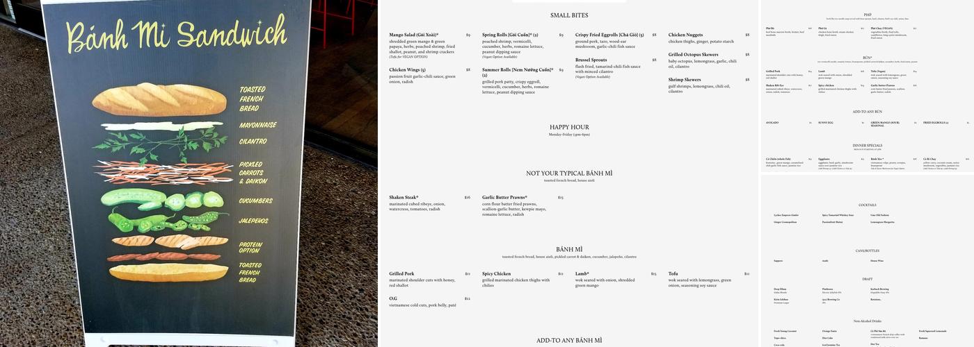 Le Bleu Menu