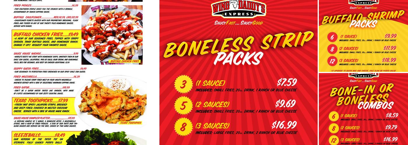 Wing Daddy's Express Menu