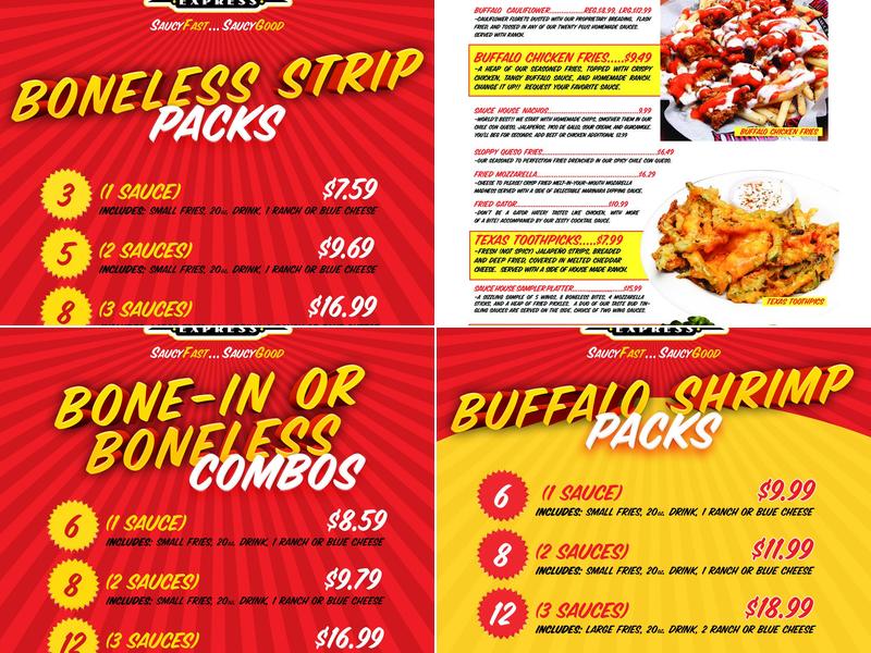 Wing Daddy's Express Menu