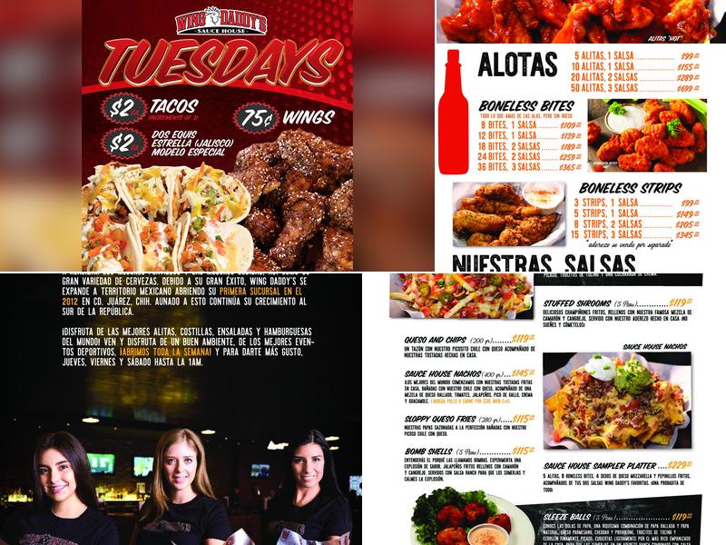 Wing Daddy's Sauce House Menu