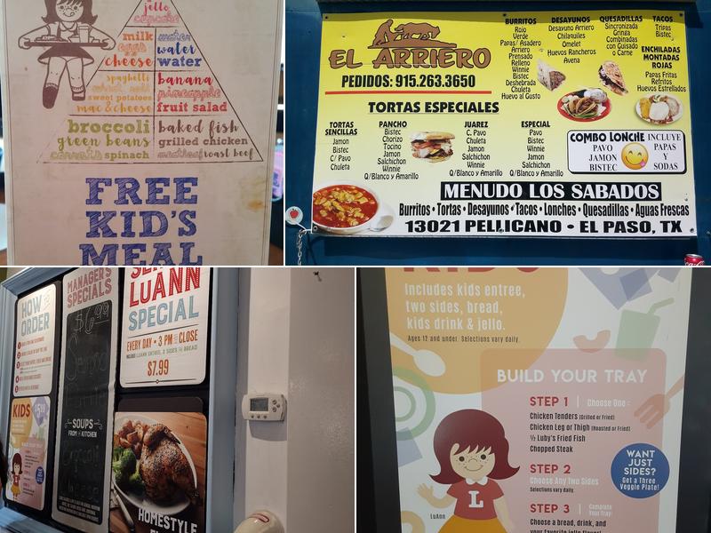 Luby's Menu