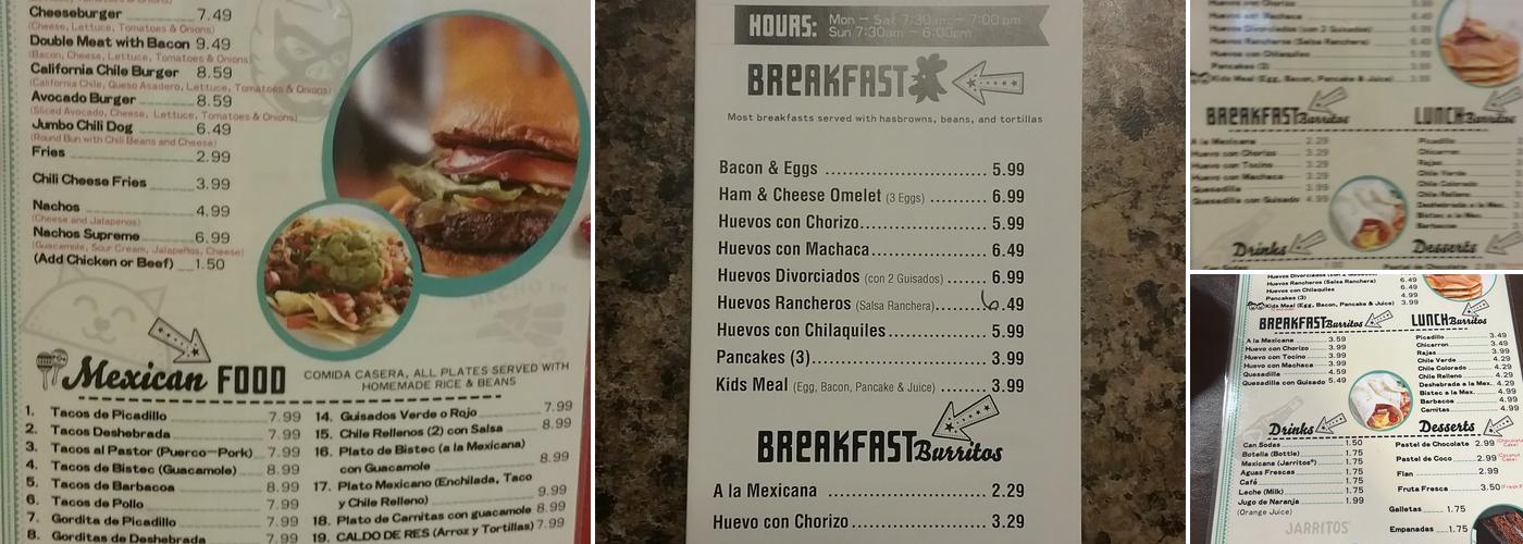 El Chewco Menu