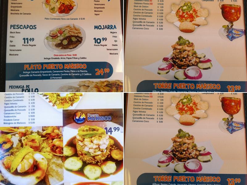 Puerto Marisco Menu