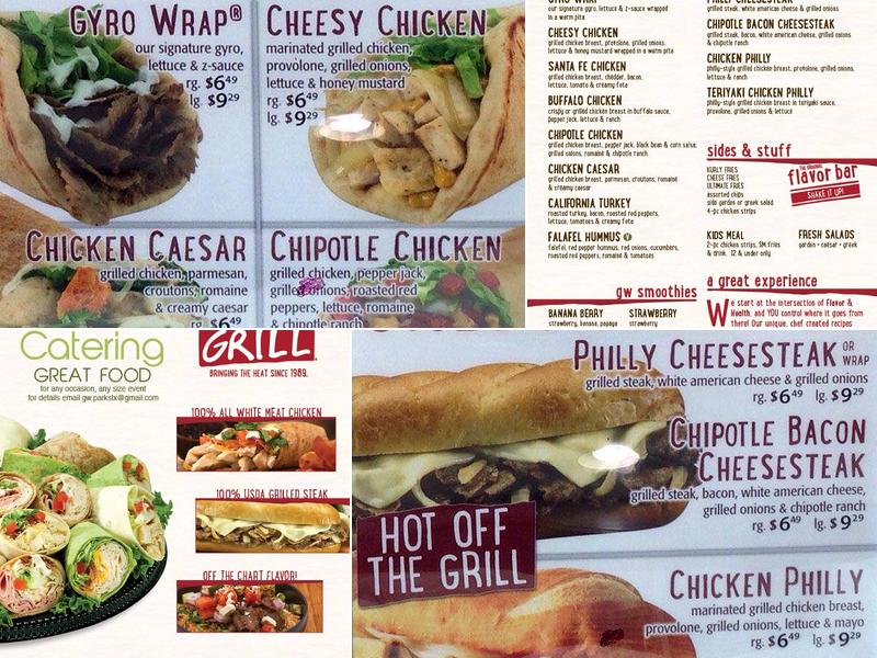 Great Wraps Menu