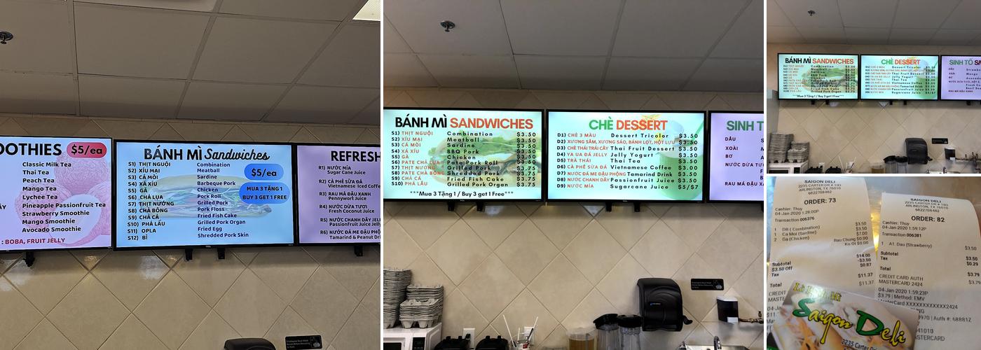 Saigon Deli Sandwich Menu