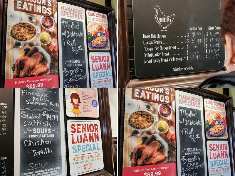 Luby's Menu
