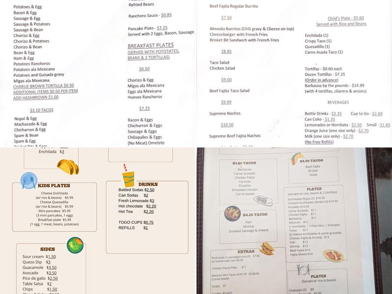 Taqueria Almeida #3 Menu