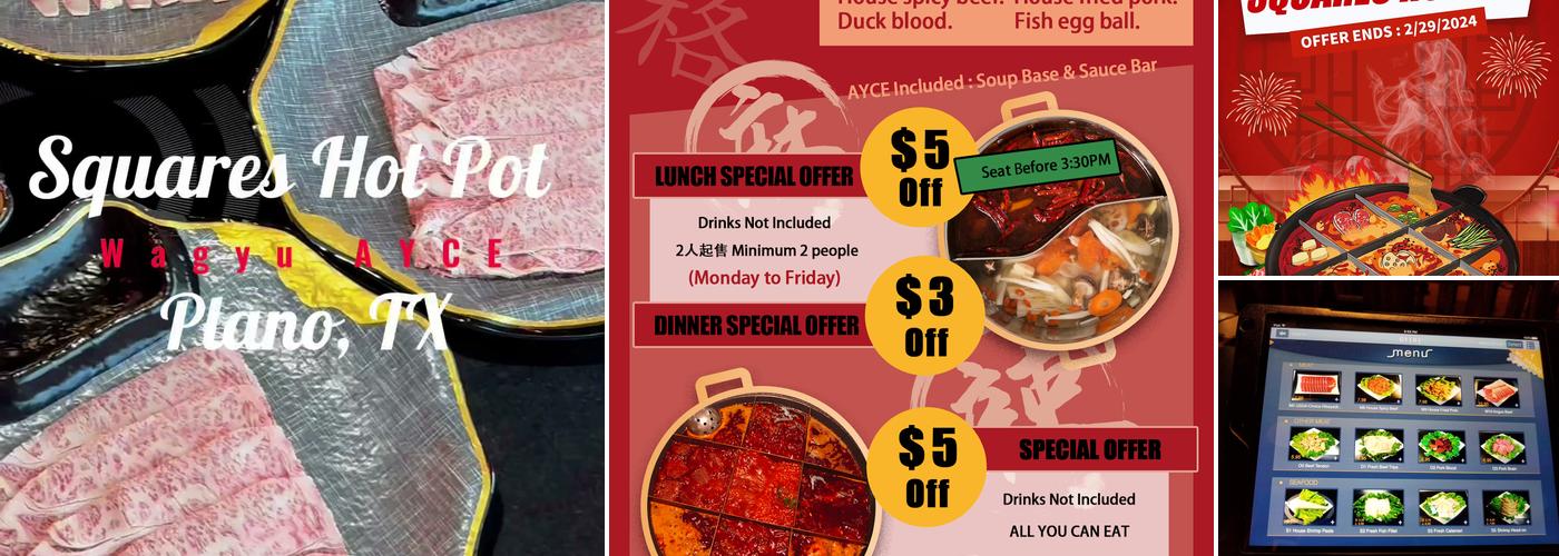 Squares Hot Pot Menu