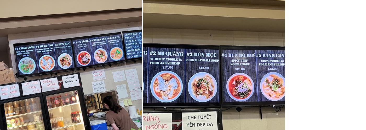 Cha Bong Menu