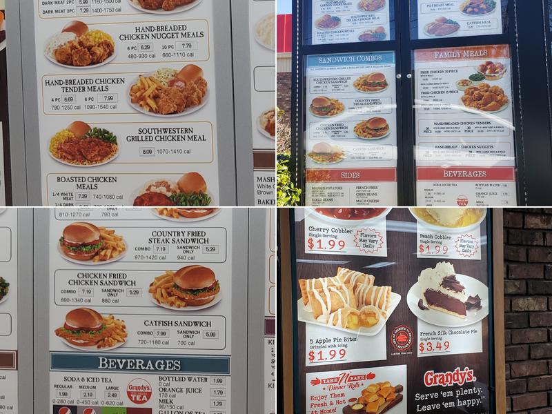 Grandy's Menu