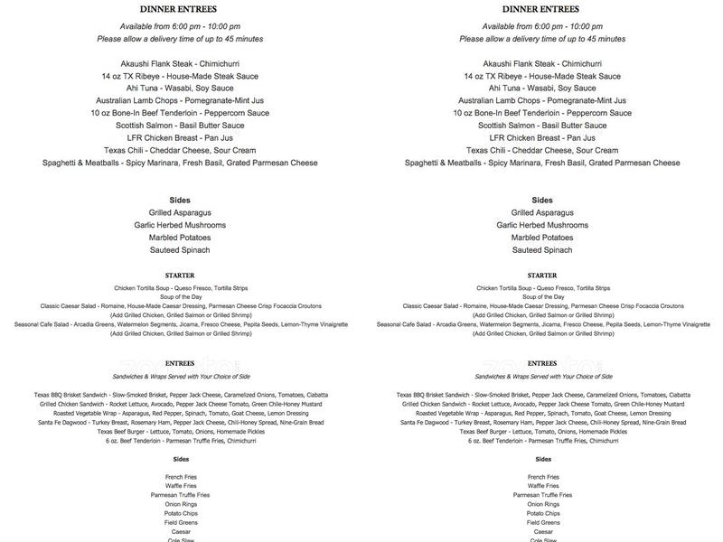 Bar Juniper Menu